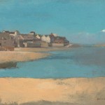 Odilon Redon,
Village by the Sea in Brittany,
ca. 1880