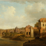 William Marlow, River Landscape with Bridge and Mill, Oil on canvas, 22" x 29"